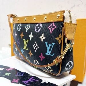 🔥 Louis Vuitton X Takashi Murakami Multicolore Pochette Accessories